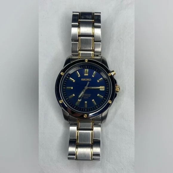 Seiko SNQ010 Perpetual Calendar Men's Sports Casual Watch Parts or Repair